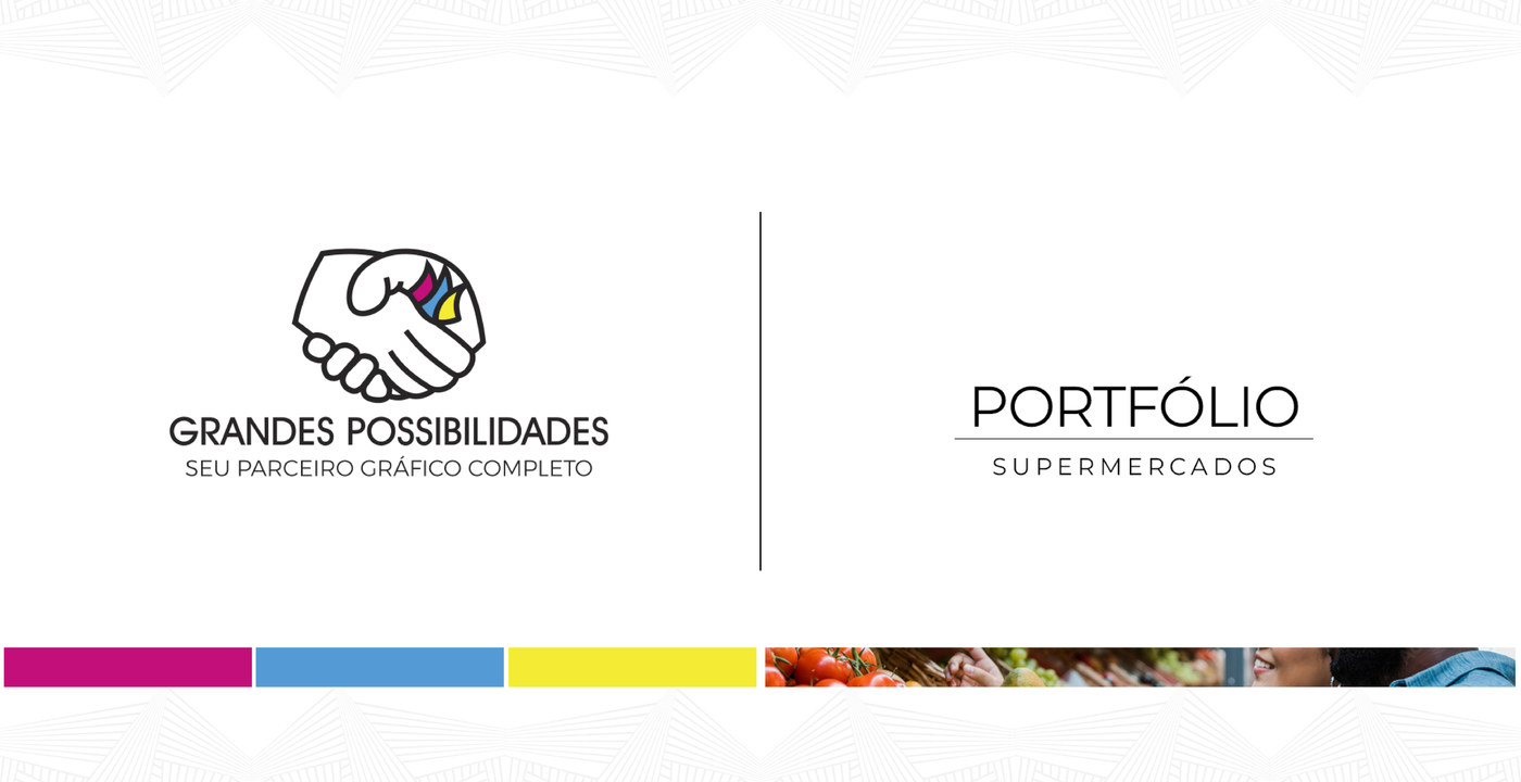 Encarte promocional impresso para rede de supermercados