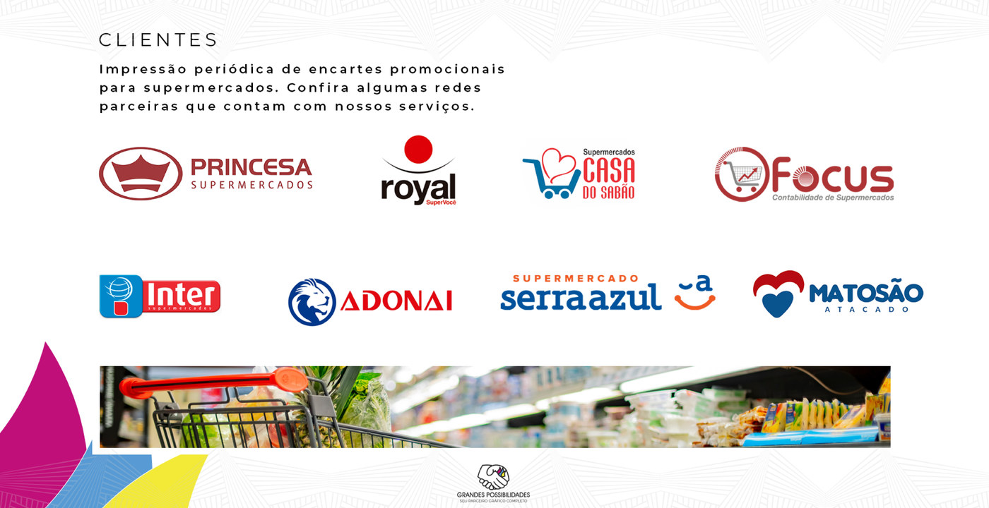 Comunicação visual de loja para supermercado